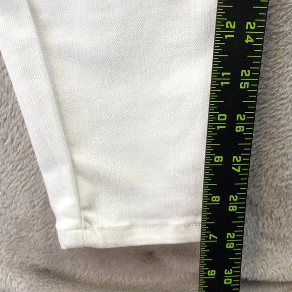 Lee Women Jeans Size 30 Medium White Denim Stretch High-Rise Skinny Ankle Casual - Picture 7 of 16